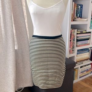 Loft striped pencil skirt